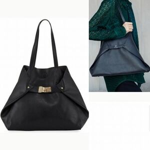 NWT Inspired black vegan leather tote bag